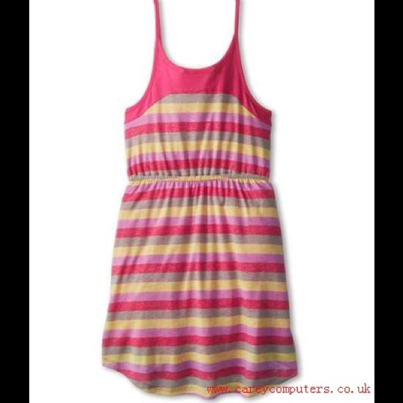NWT Splendid Melange Stripe Tank Dress Dragonfruit - Picture 1 of 4